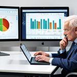 A professional data analyst, fully clothed in a modest business suit, is sitting at a modern desk, observing a large monitor displaying an intricate heatmap of a website. The heatmap shows areas of user engagement and non-engagement, revealing "invisible barriers" to users. Next to the analyst, a diverse group of users, including an elderly person, are depicted subtly interacting with tablets or laptops, some with slight expressions of confusion or hesitation, indicating 'unconscious inconvenience'. The background is a clean, well-lit office environment. The image emphasizes the power of data to uncover true user challenges. Perfect anatomy, correct proportions, natural pose, well-formed hands, proper finger count, natural body proportions, professional photography, high quality, safe for work, appropriate content, fully clothed, professional.