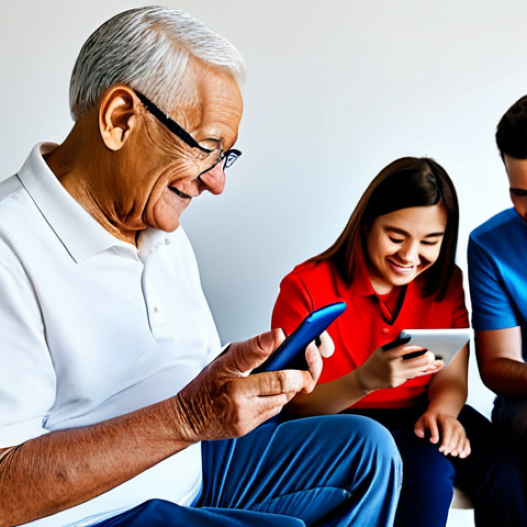 **
"A diverse group of people, including elderly individuals and people with disabilities, are using various devices (smartphones, tablets, computers) to access a website. The website displays clear text and easily navigable menus. The scene is bright and modern, representing digital inclusion. Fully clothed, appropriate attire, safe for work, perfect anatomy, correct proportions, natural pose, professional, family-friendly, high quality."
**