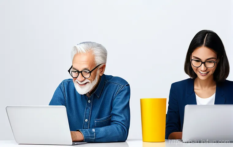 웹 접근성을 위한 색상 대비 가이드 - **Prompt:** A diverse group of people, spanning various ages and including an elderly person wearing...